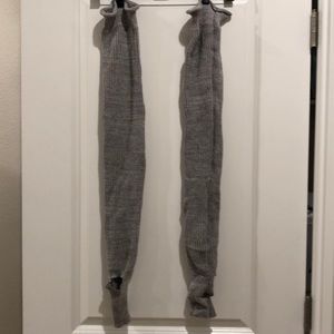 Warm and cozy heather grey leg warmers